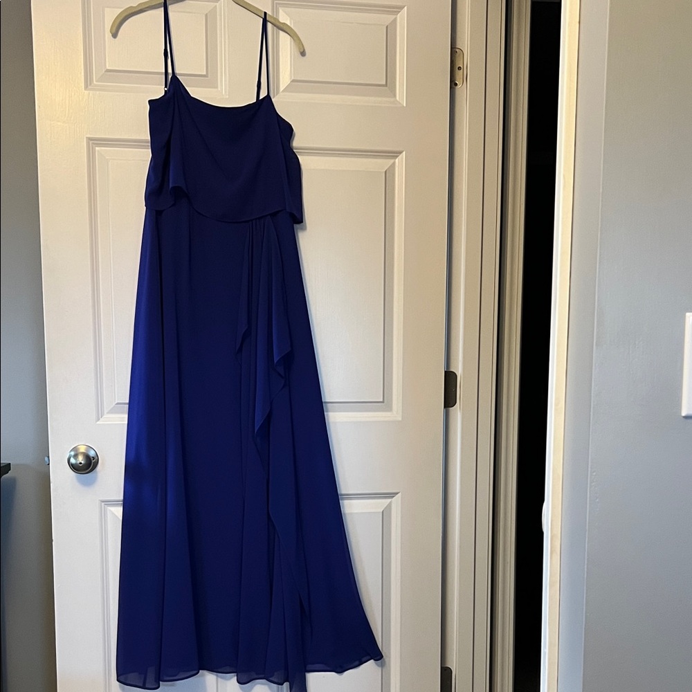 Wayf Cobalt Blue Maxi Dress with Spaghetti Straps